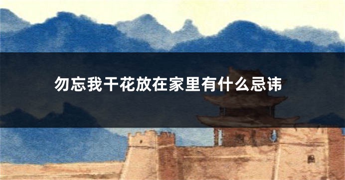 勿忘我干花放在家里有什么忌讳