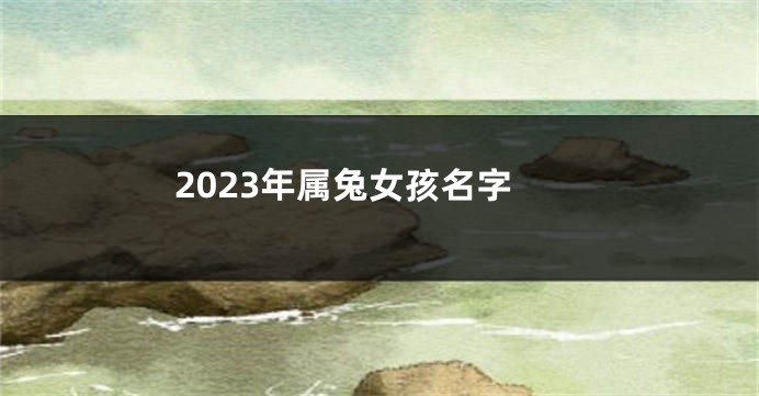 2023年属兔女孩名字