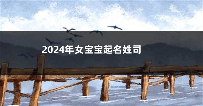 2024年女宝宝起名姓司