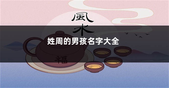 姓周的男孩名字大全