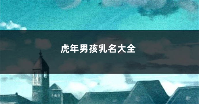 虎年男孩乳名大全