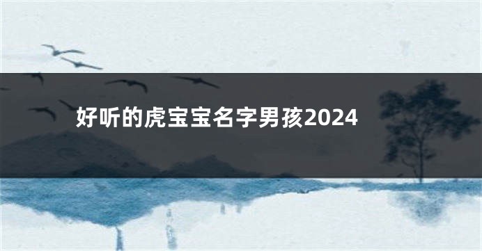 好听的虎宝宝名字男孩2024