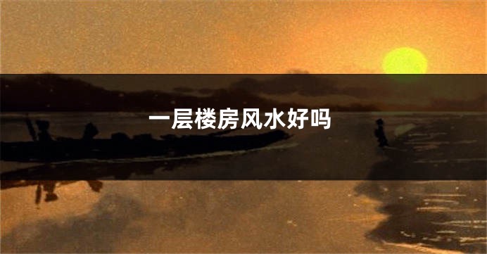 一层楼房风水好吗