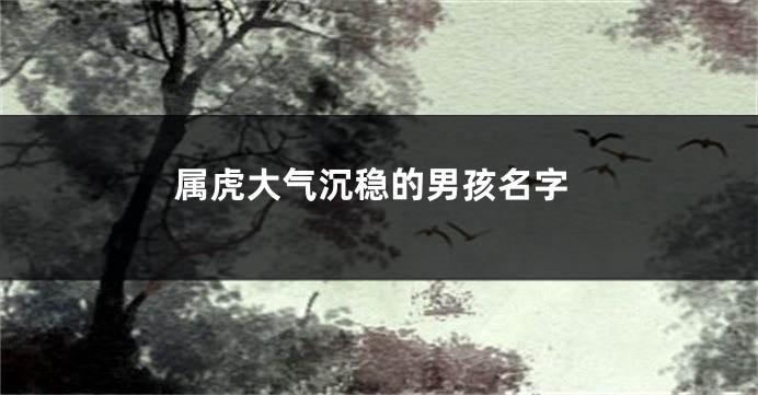 属虎大气沉稳的男孩名字