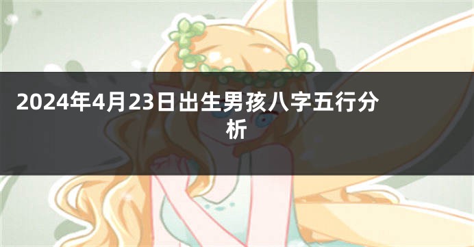 2024年4月23日出生男孩八字五行分析