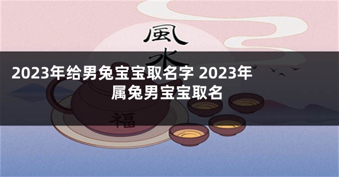 2023年给男兔宝宝取名字 2023年属兔男宝宝取名