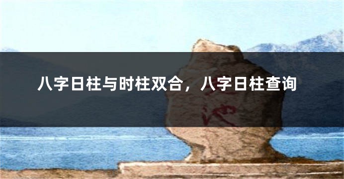 八字日柱与时柱双合，八字日柱查询