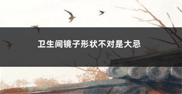 卫生间镜子形状不对是大忌