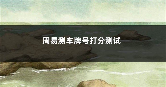 周易测车牌号打分测试