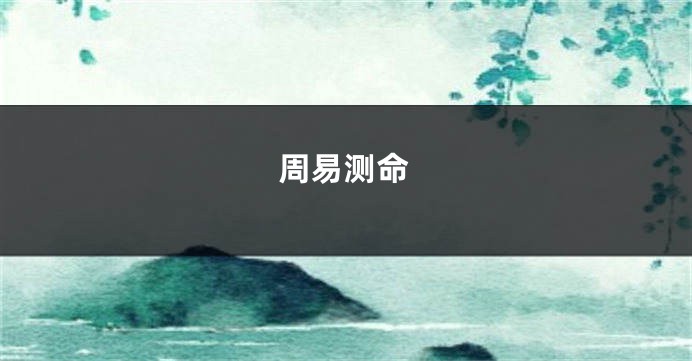 周易测命