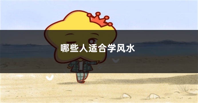 哪些人适合学风水