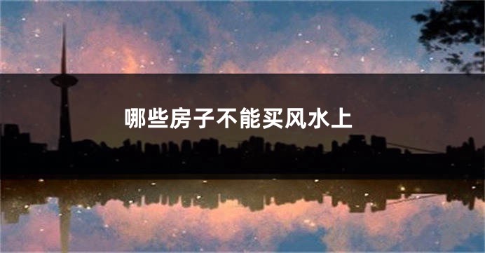 哪些房子不能买风水上