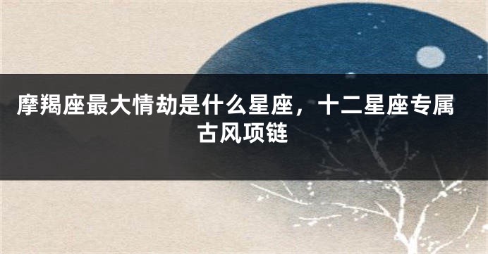 摩羯座最大情劫是什么星座，十二星座专属古风项链