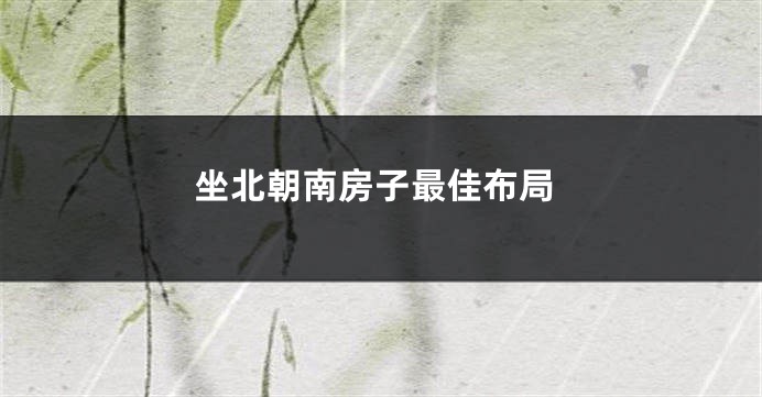 坐北朝南房子最佳布局