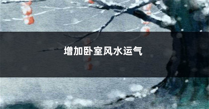 增加卧室风水运气