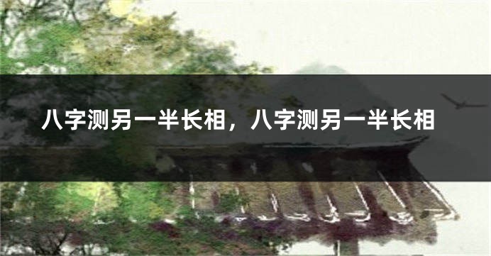 八字测另一半长相，八字测另一半长相