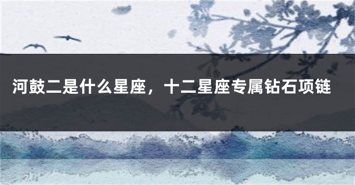 河鼓二是什么星座，十二星座专属钻石项链