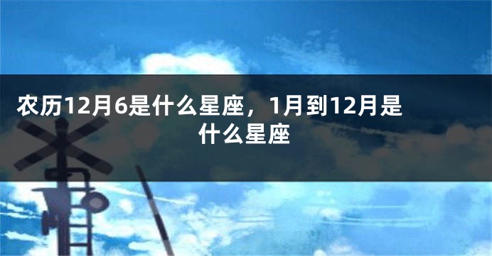农历12月6是什么星座，1月到12月是什么星座