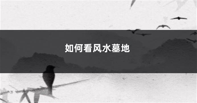 如何看风水墓地