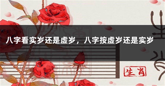 八字看实岁还是虚岁，八字按虚岁还是实岁