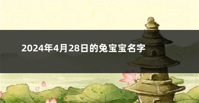 2024年4月28日的兔宝宝名字