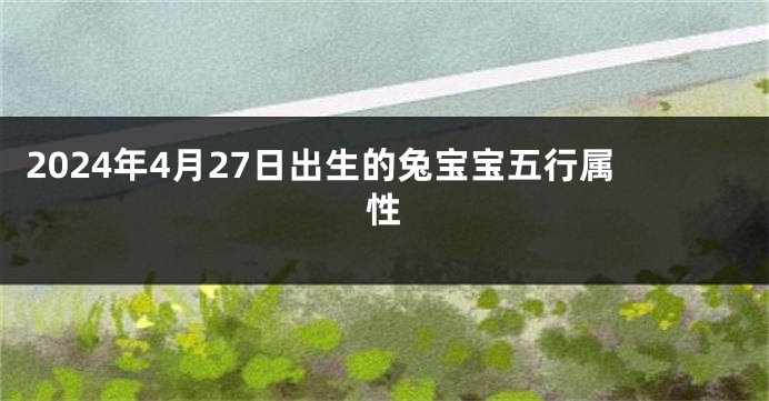 2024年4月27日出生的兔宝宝五行属性