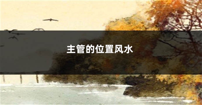 主管的位置风水