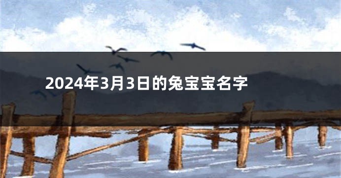 2024年3月3日的兔宝宝名字