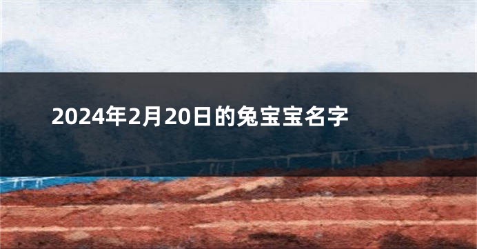 2024年2月20日的兔宝宝名字