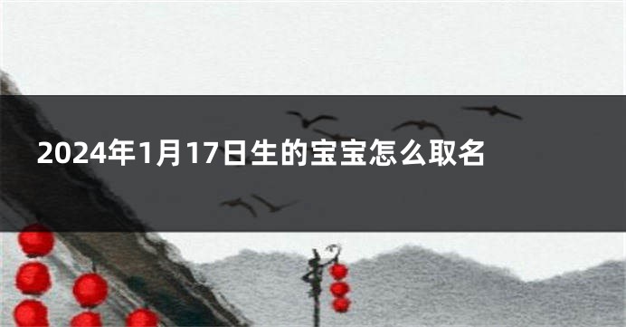 2024年1月17日生的宝宝怎么取名