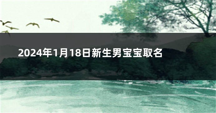 2024年1月18日新生男宝宝取名