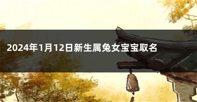 2024年1月12日新生属兔女宝宝取名