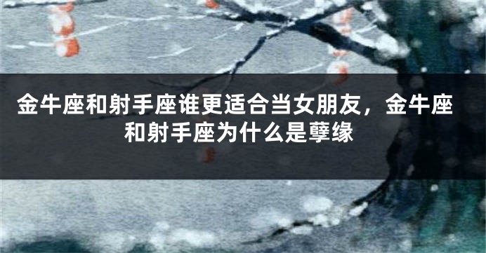 金牛座和射手座谁更适合当女朋友，金牛座和射手座为什么是孽缘