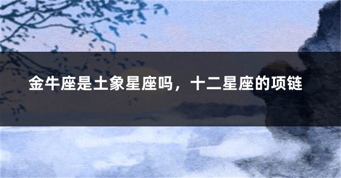 金牛座是土象星座吗，十二星座的项链