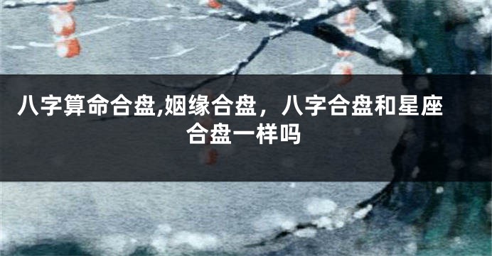 八字算命合盘,姻缘合盘，八字合盘和星座合盘一样吗
