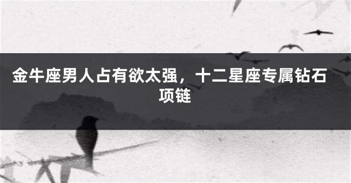 金牛座男人占有欲太强，十二星座专属钻石项链