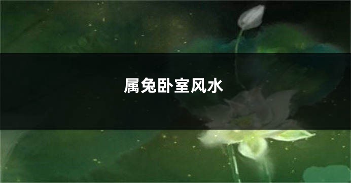 属兔卧室风水