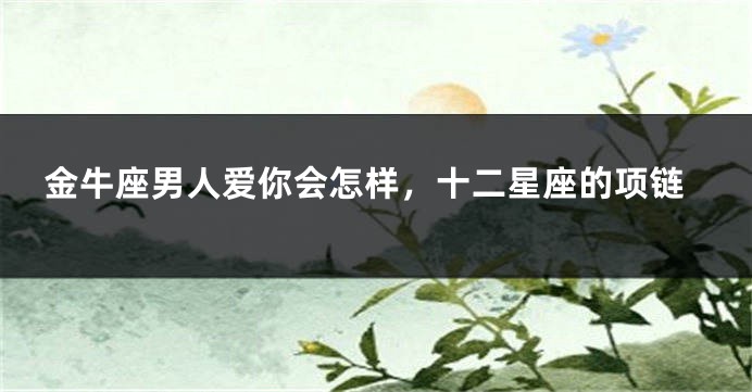 金牛座男人爱你会怎样，十二星座的项链