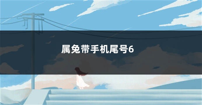 属兔带手机尾号6