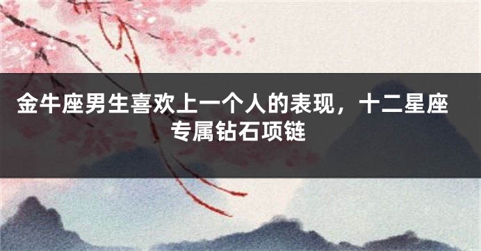 金牛座男生喜欢上一个人的表现，十二星座专属钻石项链