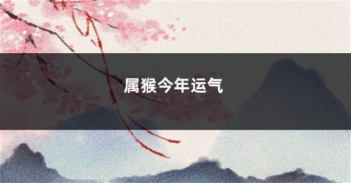 属猴今年运气