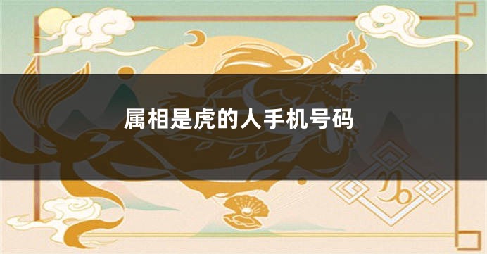 属相是虎的人手机号码