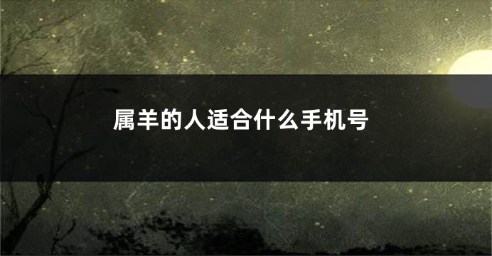 属羊的人适合什么手机号