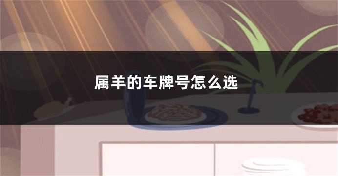 属羊的车牌号怎么选
