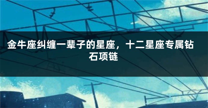 金牛座纠缠一辈子的星座，十二星座专属钻石项链