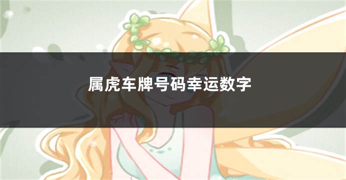 属虎车牌号码幸运数字