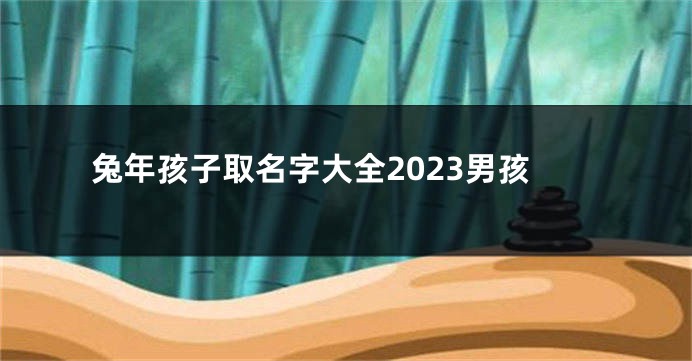 兔年孩子取名字大全2023男孩