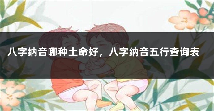 八字纳音哪种土命好，八字纳音五行查询表
