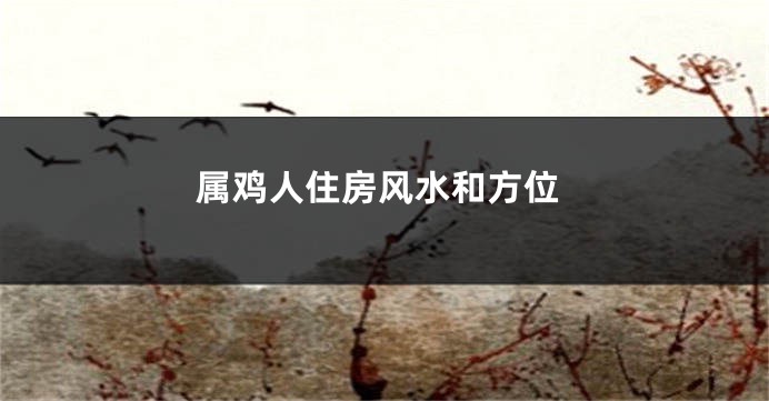 属鸡人住房风水和方位