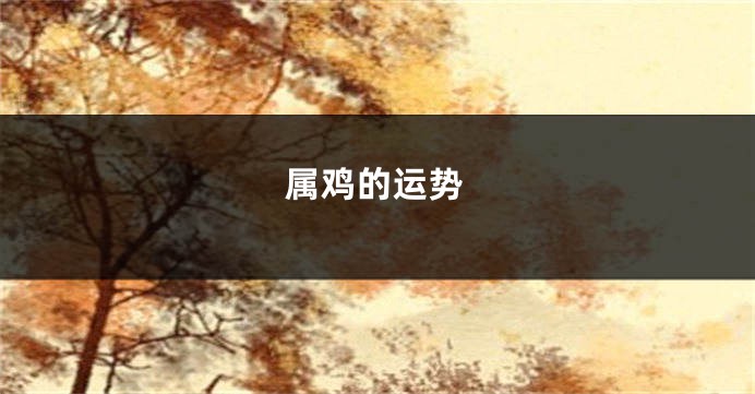 属鸡的运势